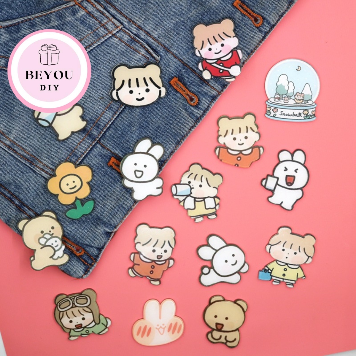 Huy Hiệu Cài Áo , Pin Cài BALO Xinh - Huy Hiệu Cài ÁO QUẦN Nhiều Hình Xinh Xắn - BEYOU