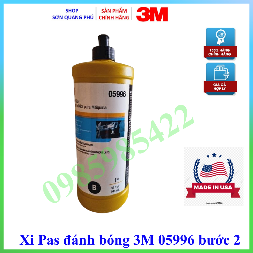 Xi đánh bóng 3m 05996 pas bóng sơn cao cấp 3m rubbing compound compuesto pulidor sonquangphu422