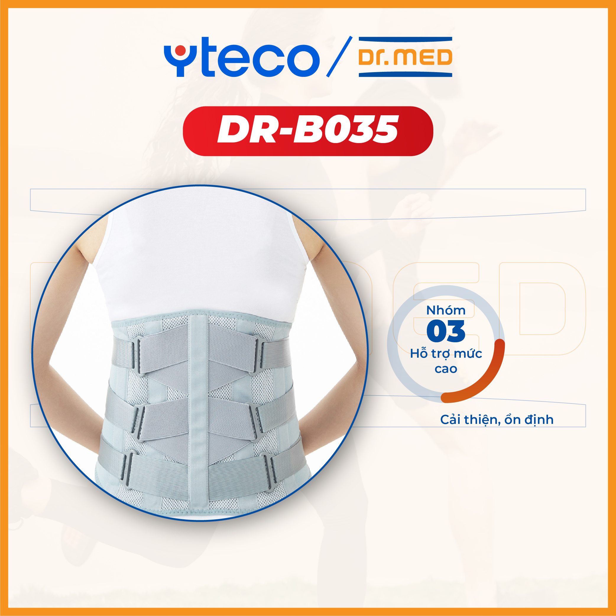 Đai lưng dây chéo dr.med dr-b035