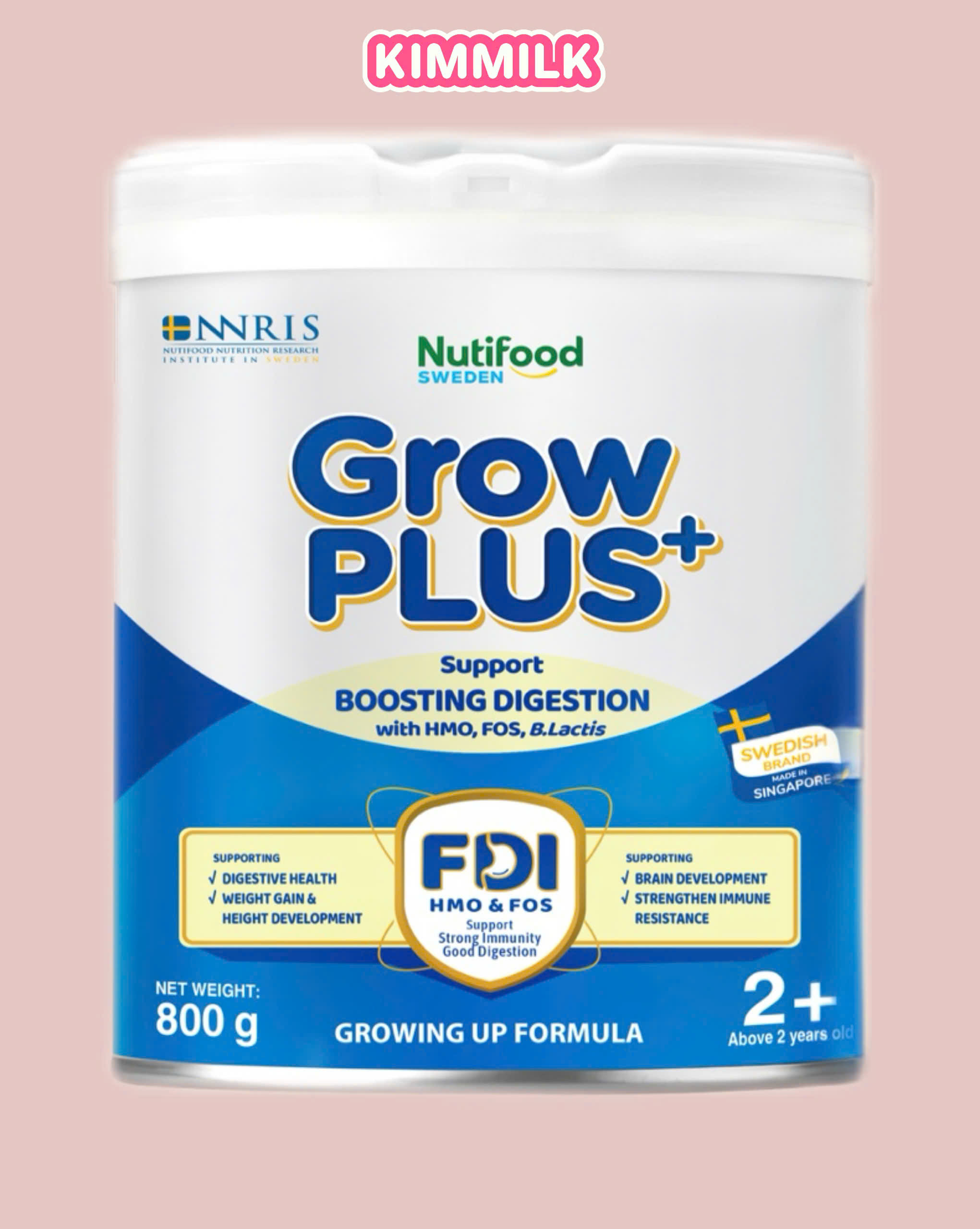 Sữa bột nutifood sweden growplus+ tiêu hóa khỏe mạnh 800g