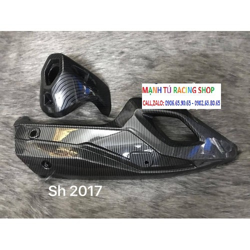 Ốp pô chụp pô sơn carbon sh 2017 - 2019
