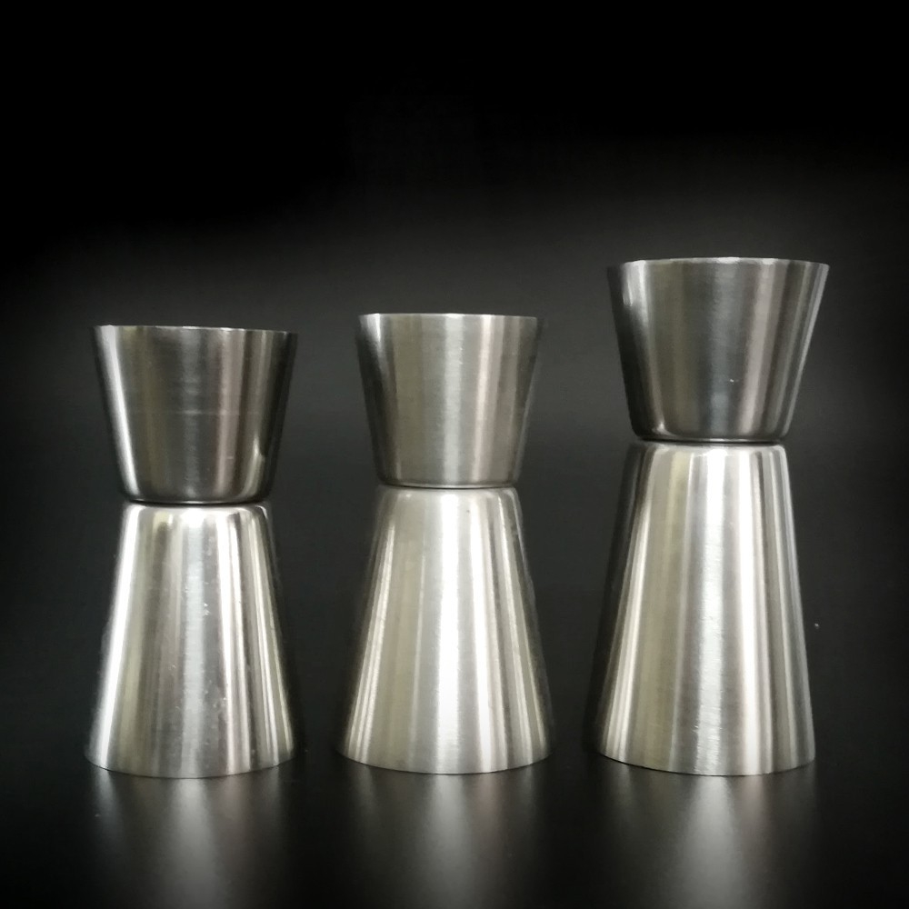 Jigger inox 25/50ml - Ly đong định lượng inox 2 đầu