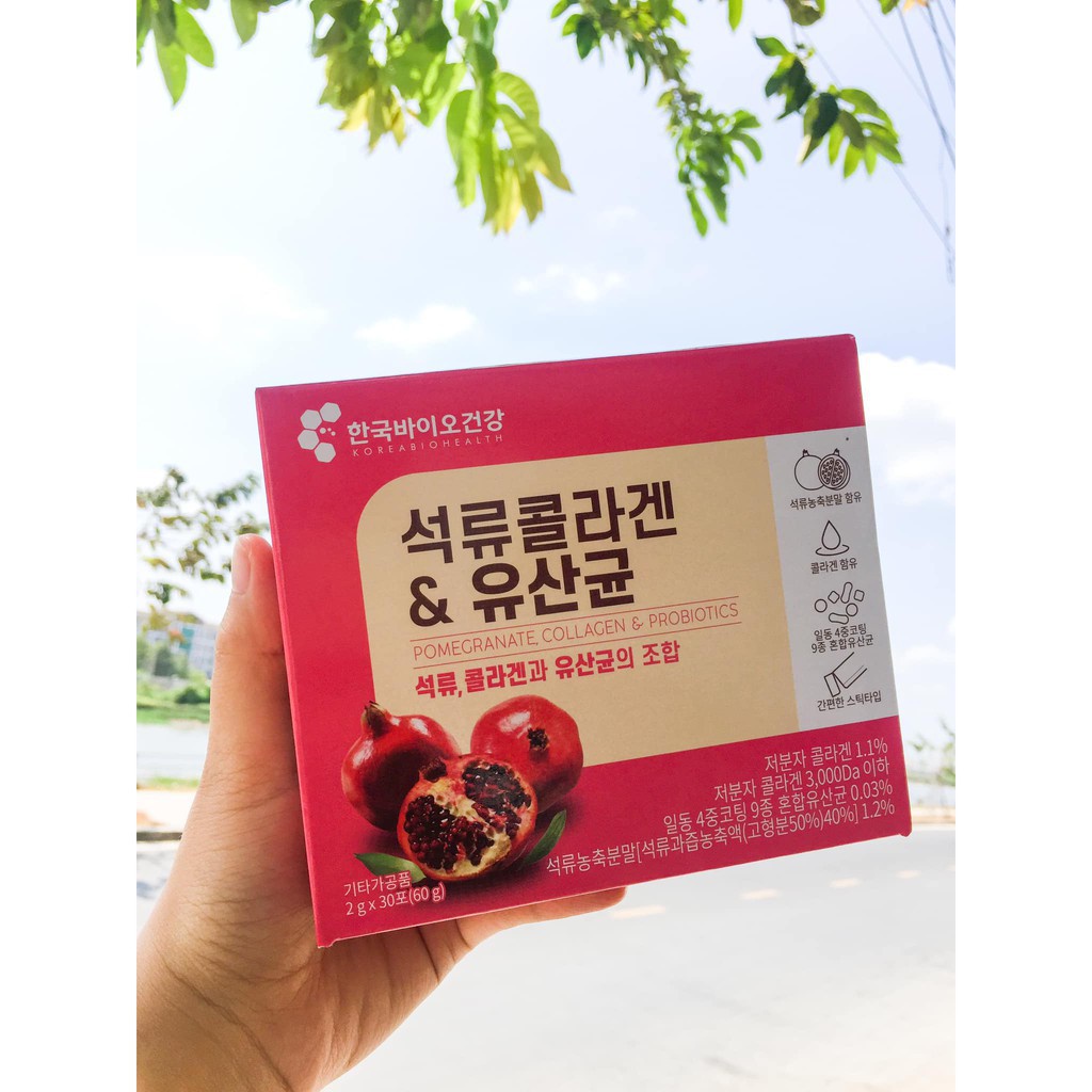 Bột colagen lựu đỏ hàn quốc - đẹp da - thải độc - mờ nám collagen lựu đỏ