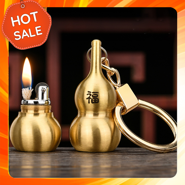 Hộp quẹt bật lửa xăng đá kiêm móc khóa xe, Chief CF202 kiểu dáng hình hồ lô vô cùng độc đáo - bật lửa xăng - bật lửa độc lạ - bật lửa đa năng