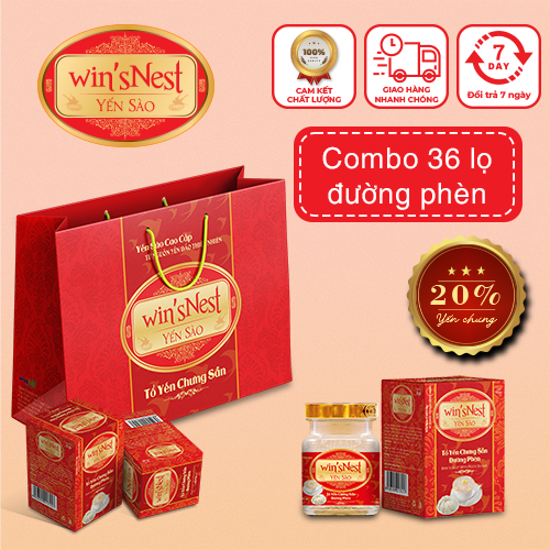 Yến sào cao cấp win'sNest tổ yến chưng sẵn đường phèn