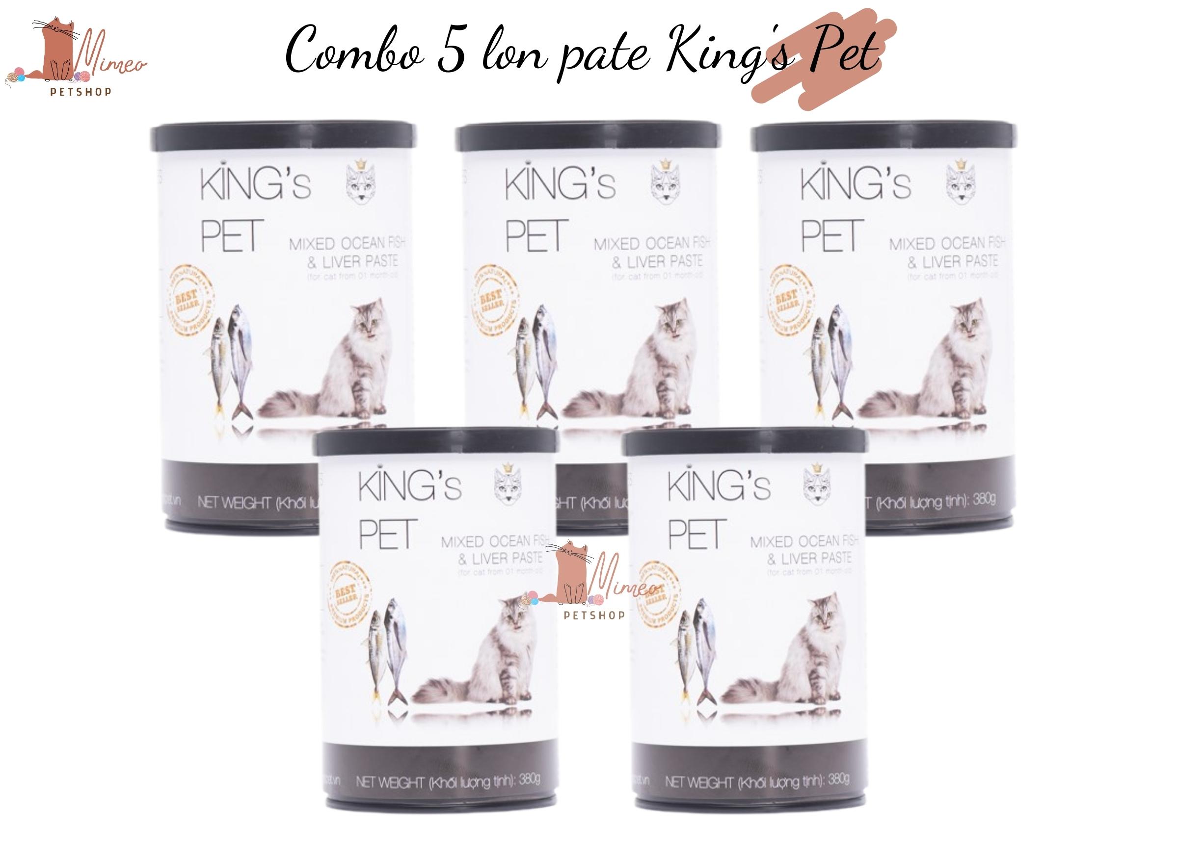 - pate king's pet cho chó và mèo - lon 380g