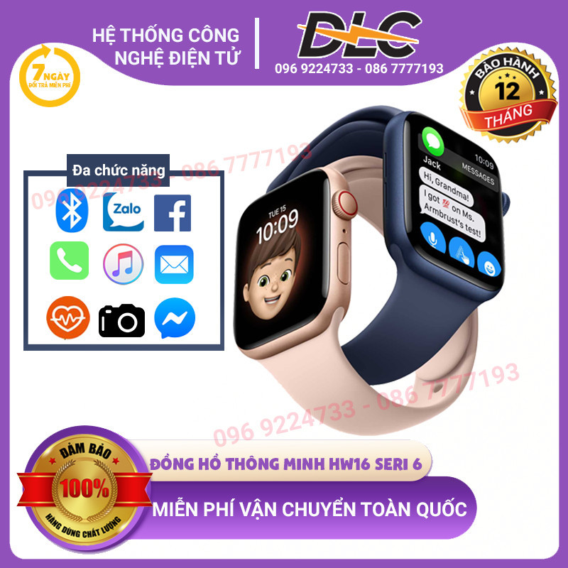 [HCM][SALE LỚN CUỐI NĂM ĐẠI HẠ GIÁ ]Đồng Hồ Thông Minh HW16 44mm - Màn Hình Tràn Viền Cực Đẹp Thay Được Hình Nền Tùy Ý Nghe Gọi Trực Tiếp Chống Nước Chuẩn IP68 Theo Dõi Giấc Ngủ Đo Nhịp Tim Thiết Bị Thông Minh Sang Trọng