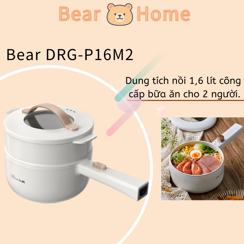 Nồi điện đa năng 1.6L Bear DRG-P16M2 DRG-E15F2-Bear-Home store