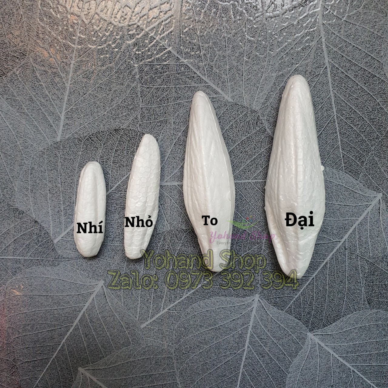 Gói 10 nụ xốp làm hoa ly - hoa bách hợp bằng vải voan
