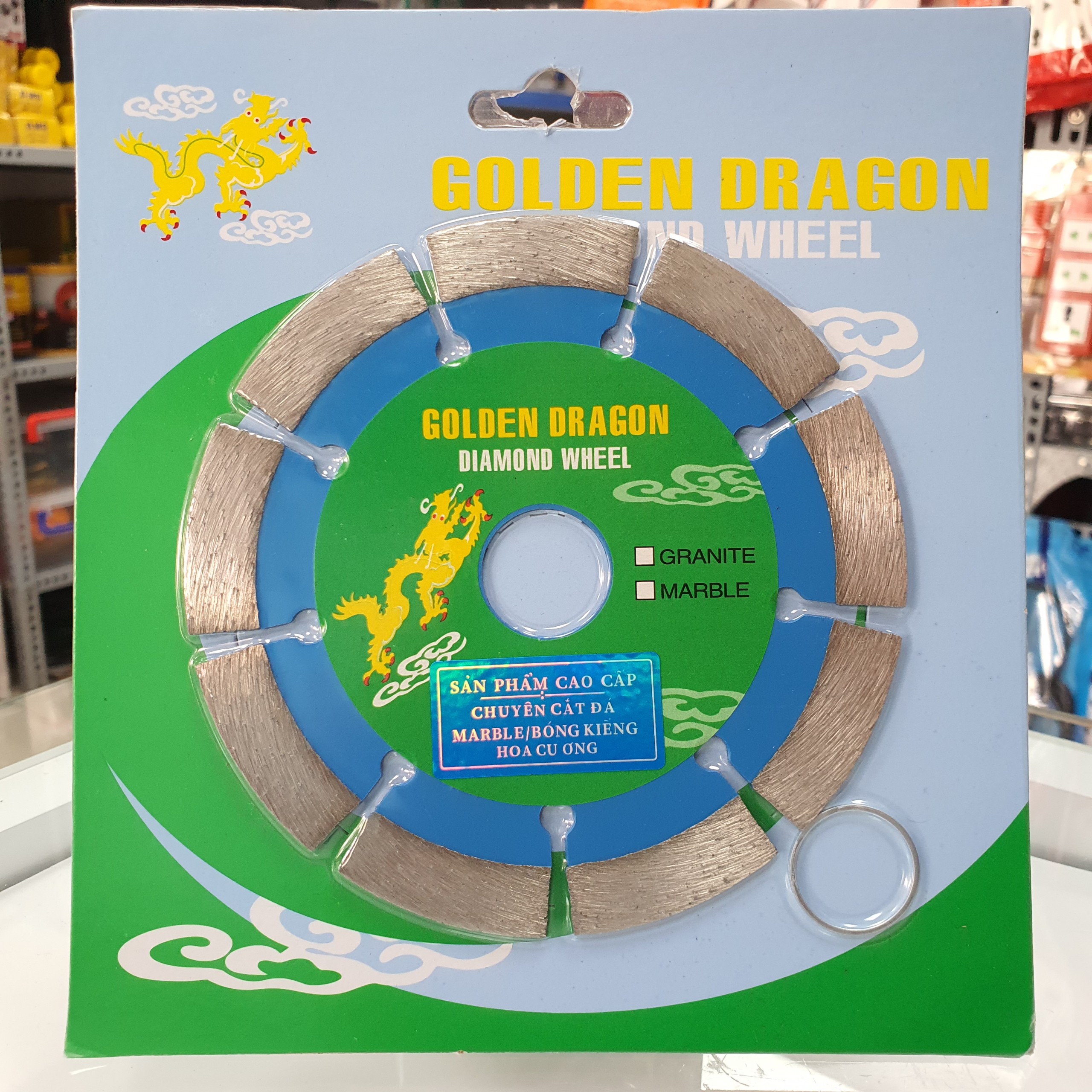 Lưỡi cắt gạch khô phi 114mm,125mm có khía Golden Dragon