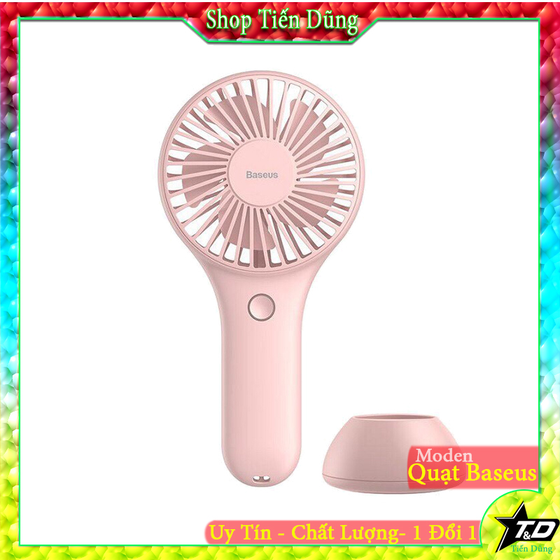 Quạt mini - Quạt tích điện Baseus Y100 Mini USB Fan Di Động để bàn hoặc Cầm Tay Pin bền 1800 mAH Tiện Dụng sử dụng đa năng trong nhà ngoài trời