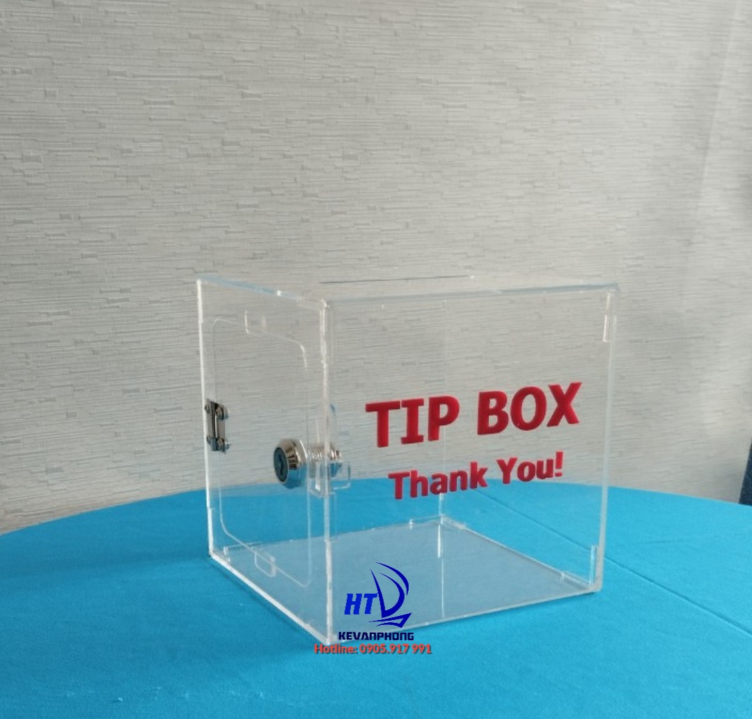 Hộp tip box 15x15x15cm - hộp đựng tiền tip /tiền bo