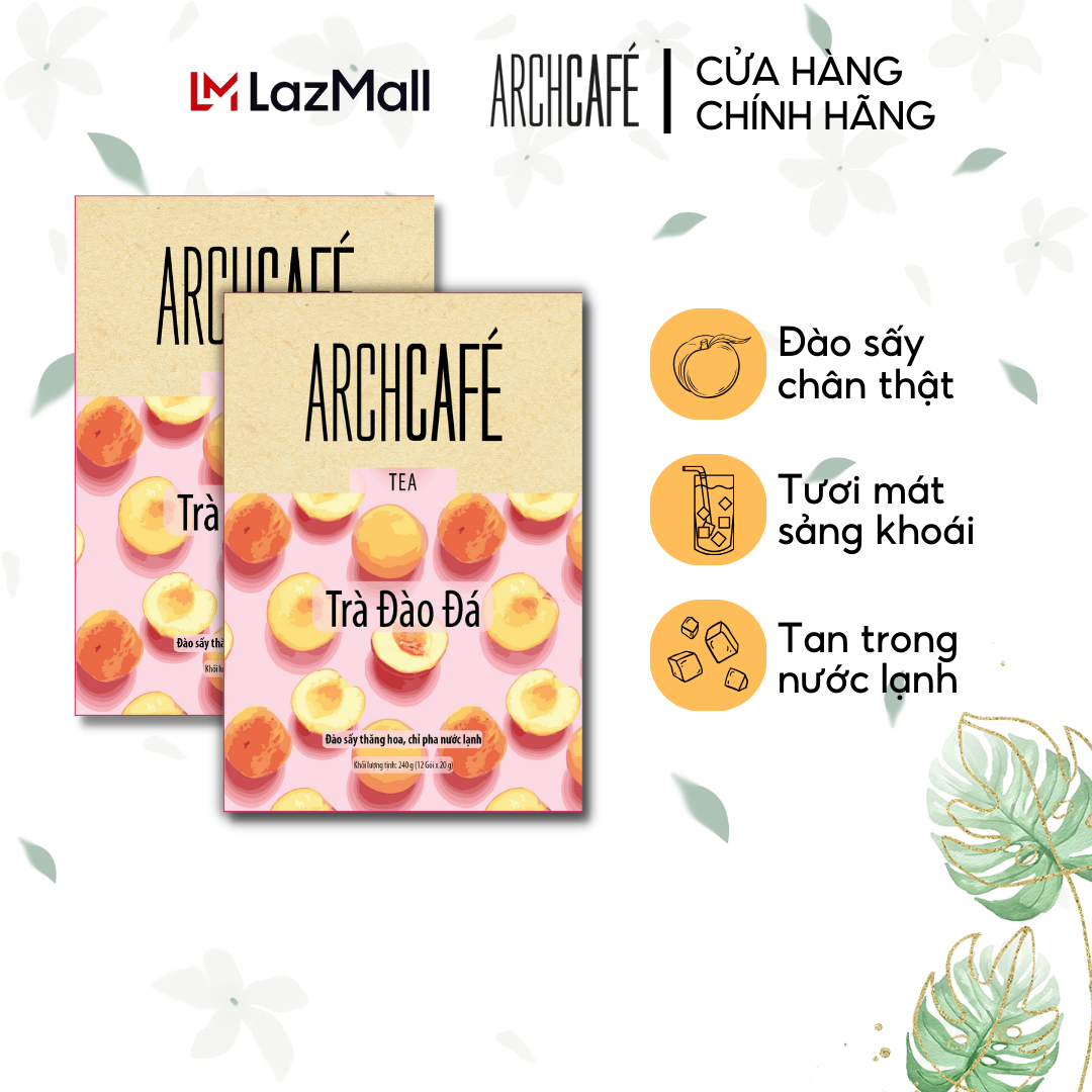 Combo 2 Trà Đào Đá - Trà trái cây hoà tan Archcafé