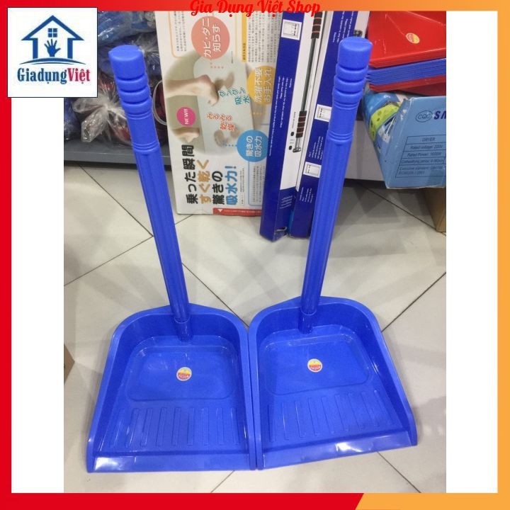 Xẻng hót rác nhựa có cán dài, Ky hót rác cán dài hàng đẹp Nhựa Việt Nhật
