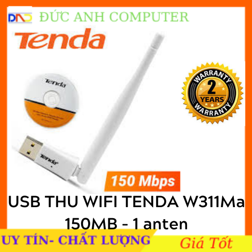 Tenda usb kết nối wifi u2 tốc độ 150mbps - hãng phân phối chính thức- bảo hành 24 tháng - 1 đổi 1