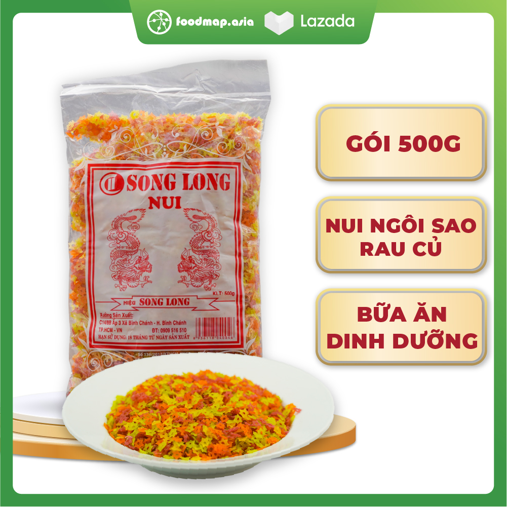 Combo 2 gói nui ngôi sao rau củ - song long