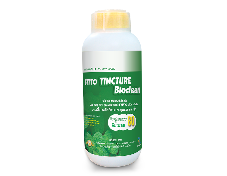 Phân bón lá Sitto Tincture Bioclean (Impress 80) chai 500ml