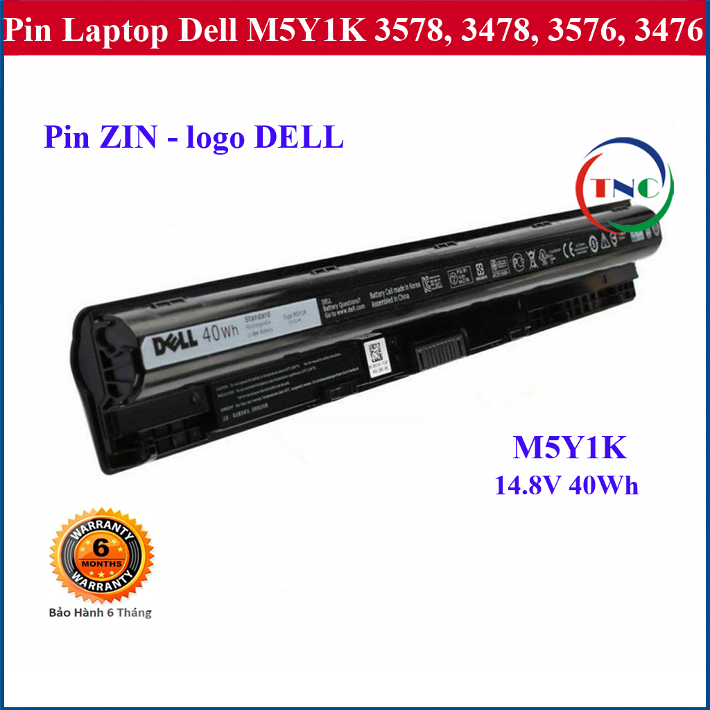 ⚡ pin laptop dell m5y1k 3576 3578 3478 3476 zin thay được cho dell có cpu thế hệ 8
