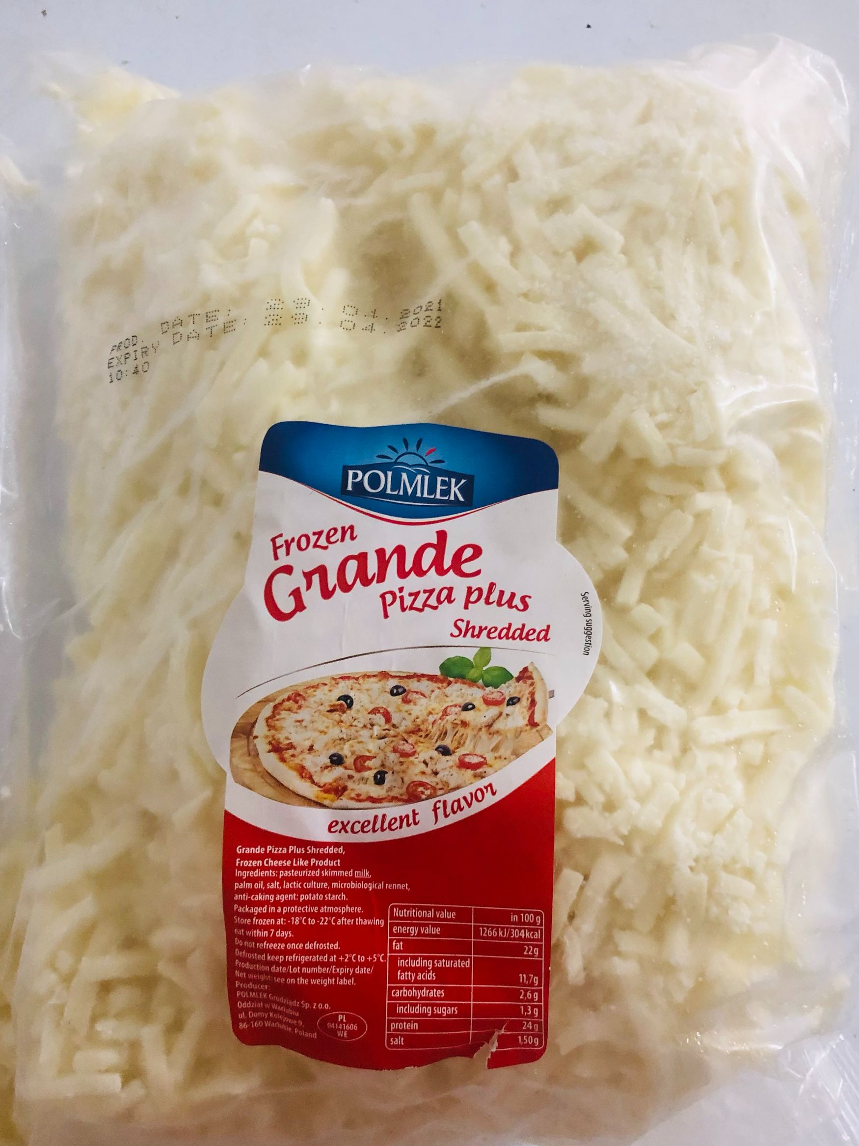 bao 2kg phô mai Mozzarella bào sợi thơm ngon nhập khẩu Anh