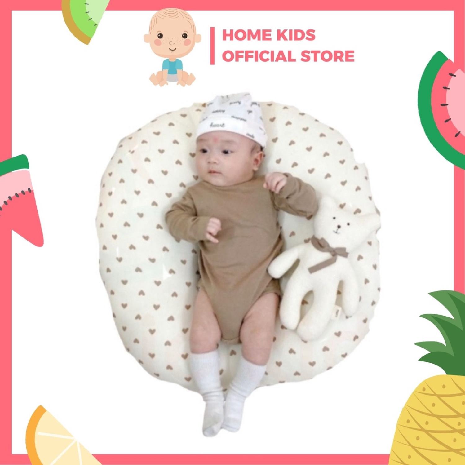 Chính hãng gối chống trào ngược cho bé vải xô muslin mochee việt nam