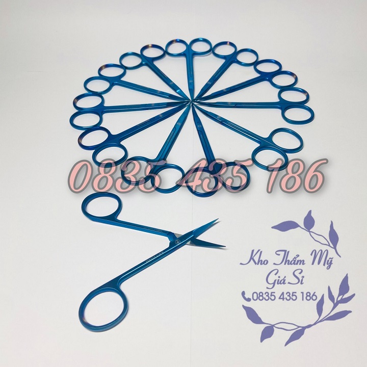 [HCM]KÉO PHẪU THUẬT - KÉO CONG MÀU XANH SUPERCUT CAO CẤP - KÉO CONG 95CM MÀU XANH SUPER CUT- BỘ DAO KÉO PHẪU THUẬT