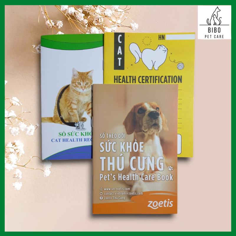 Sổ ghi chép theo dõi sức khỏe chó mèo sổ tiêm phòng thú cưng - bibopetcare