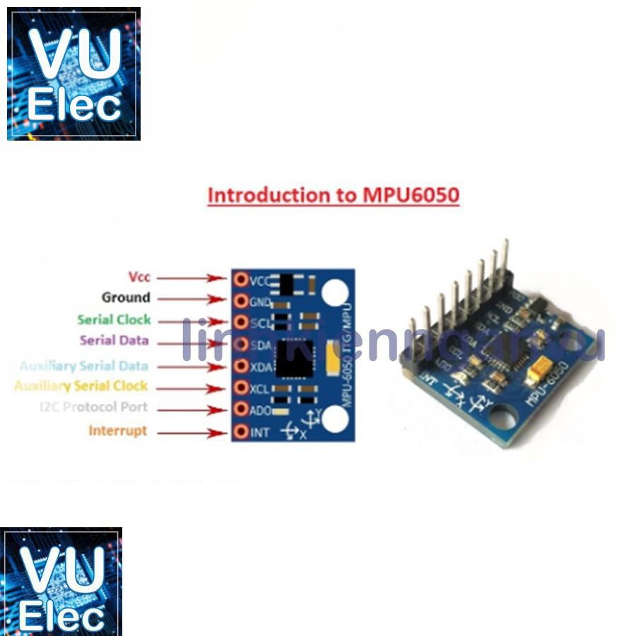 Module cảm biến góc gia tốc mpu6050 gy-521
