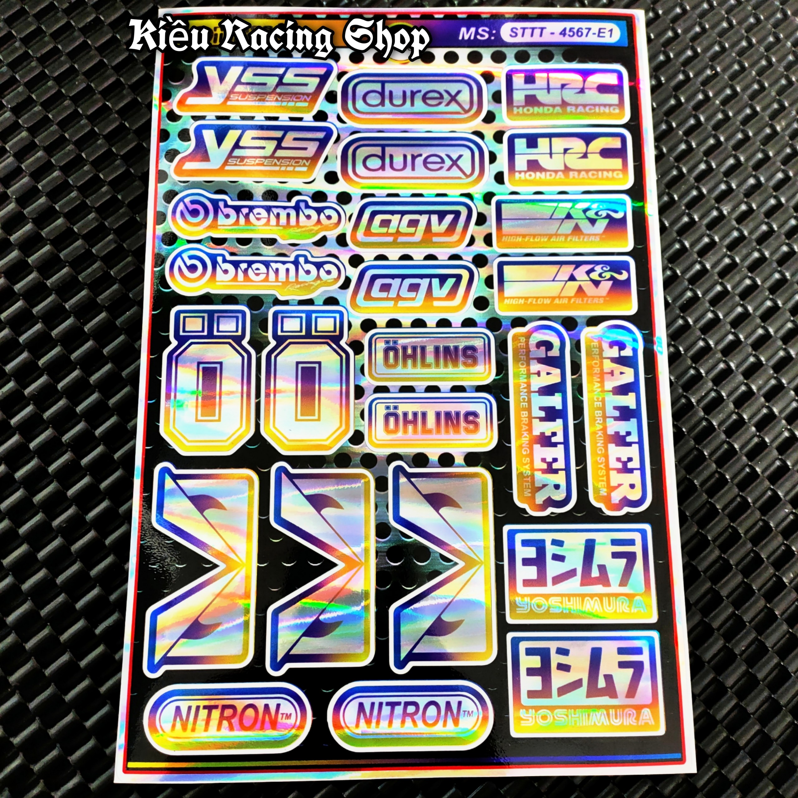 [HCM]Tem Cao Cấp Crom - Tem Cảnh Báo Vui Nhộn Mắt Fendi YSS Brembo Ohlins