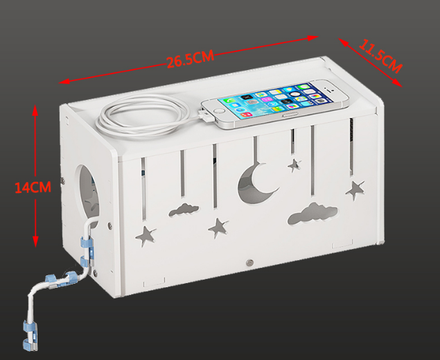 Hộp đựng ổ cắm thu gọn dây điện bằng gỗ CNC trang trí đẹp cho không gian