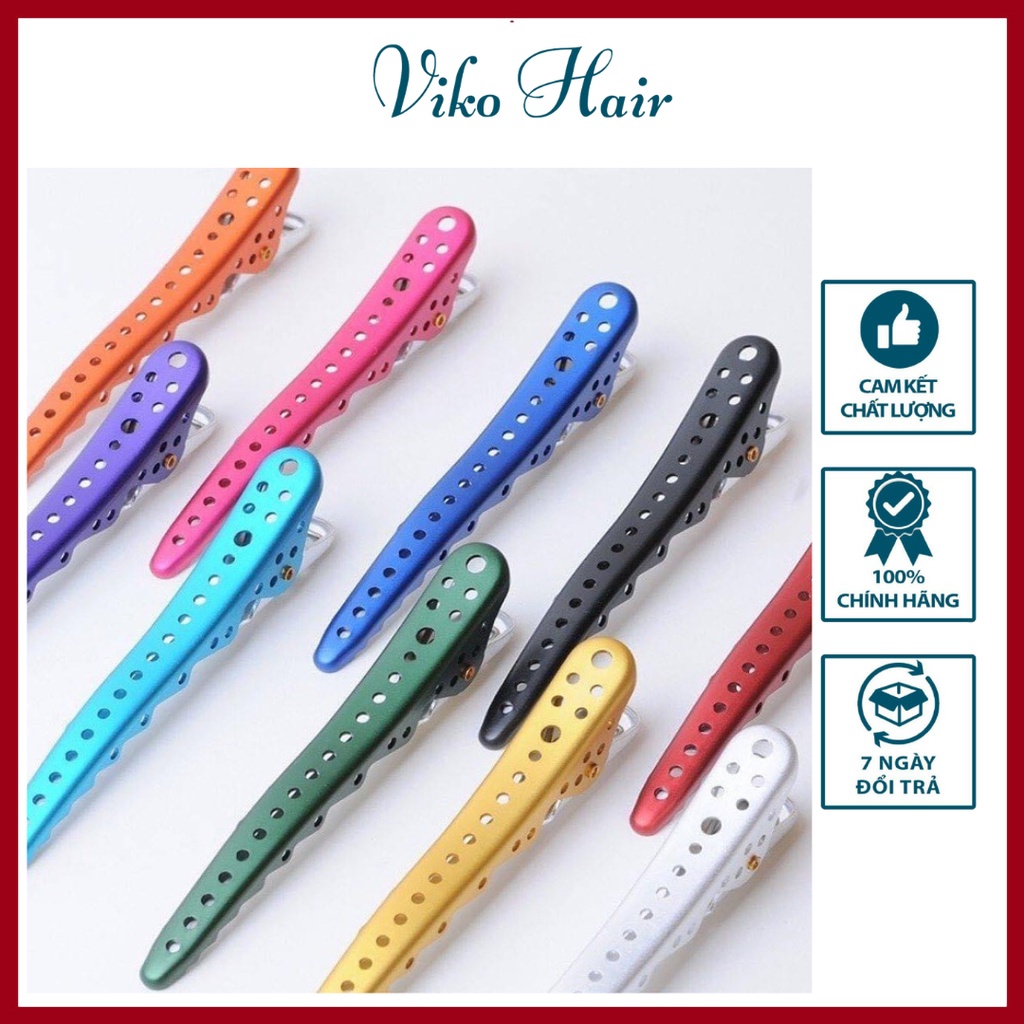 Kẹp ys park shark clip chất liệu nhôm giúp chống gỉ và kháng hóa chất giữ được nếp tóc lớn nhỏ chắc chắn ✓ viko hair
