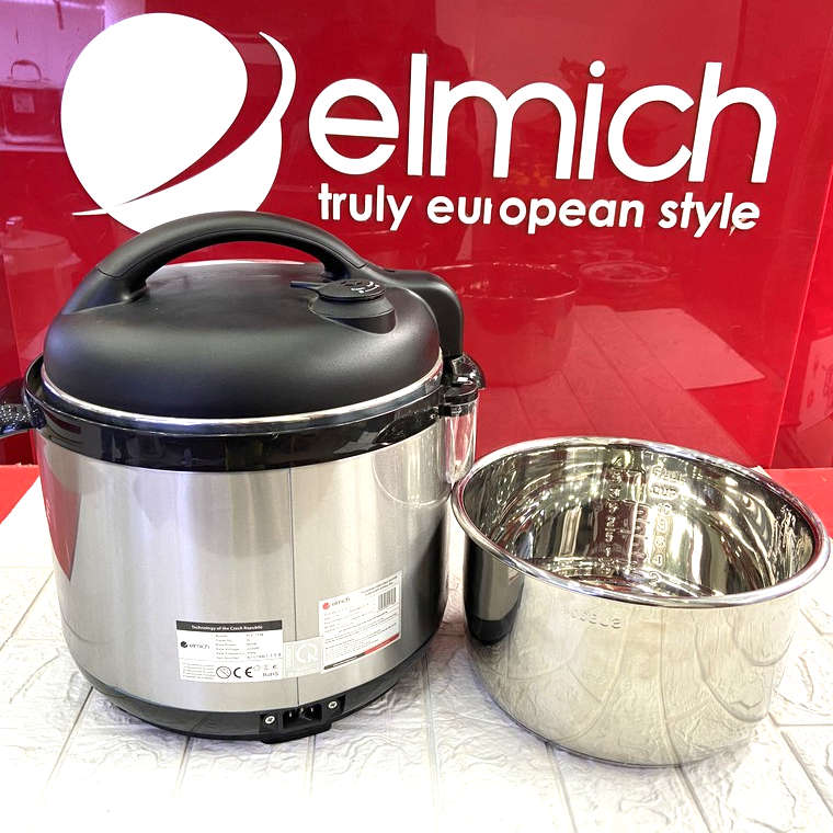 Nồi áp suất điện lòng nồi Inox 304 Elmich dung tích 5 lít công suất 900W model 4021798, bảo hành chính hãng 25 tháng