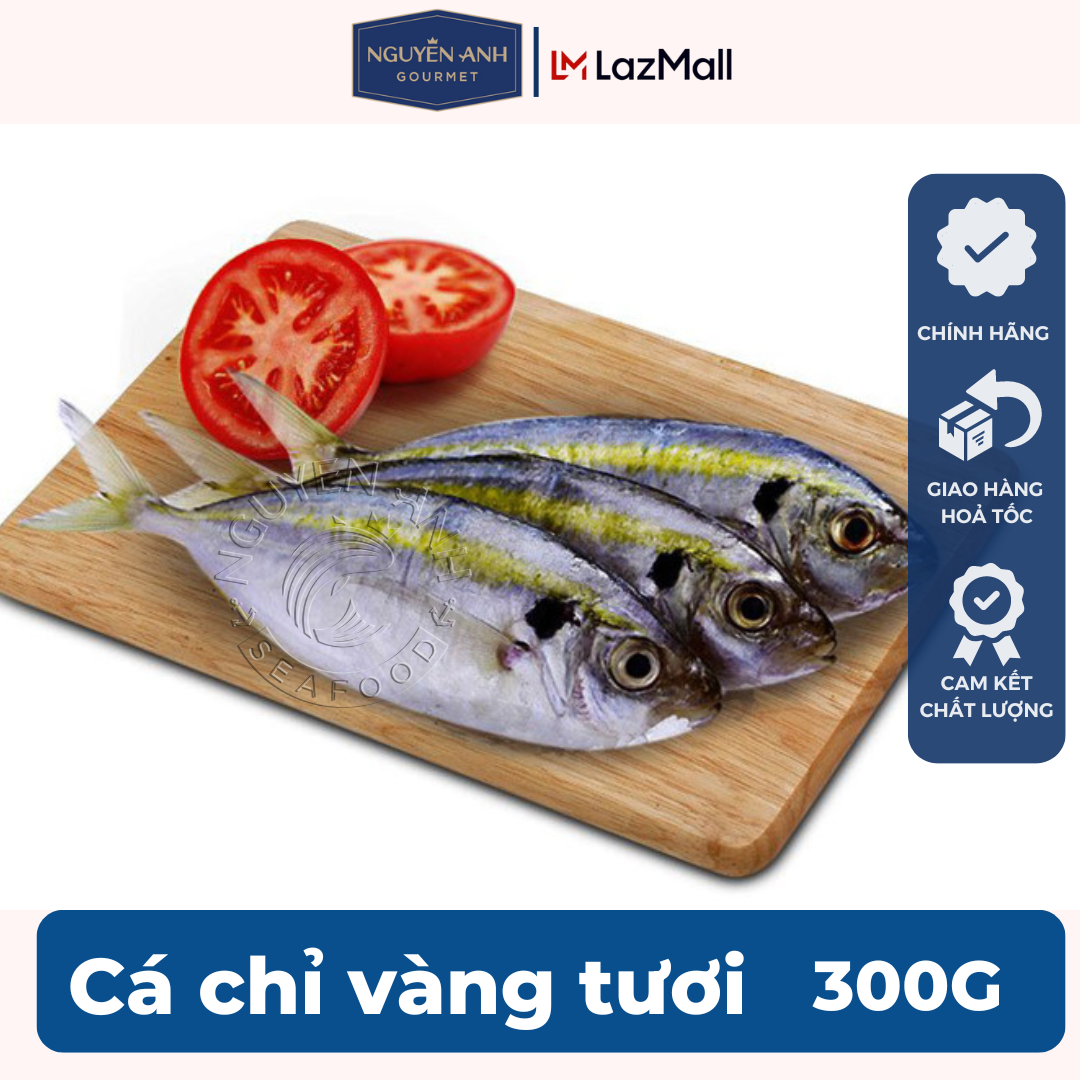 Cá chỉ vàng tươi Nguyên Anh đặc sản Phú Quốc hải sản tươi sống như cá, tôm tươi, mực tươi loại 300gr Hải Sản Nguyên Anh.