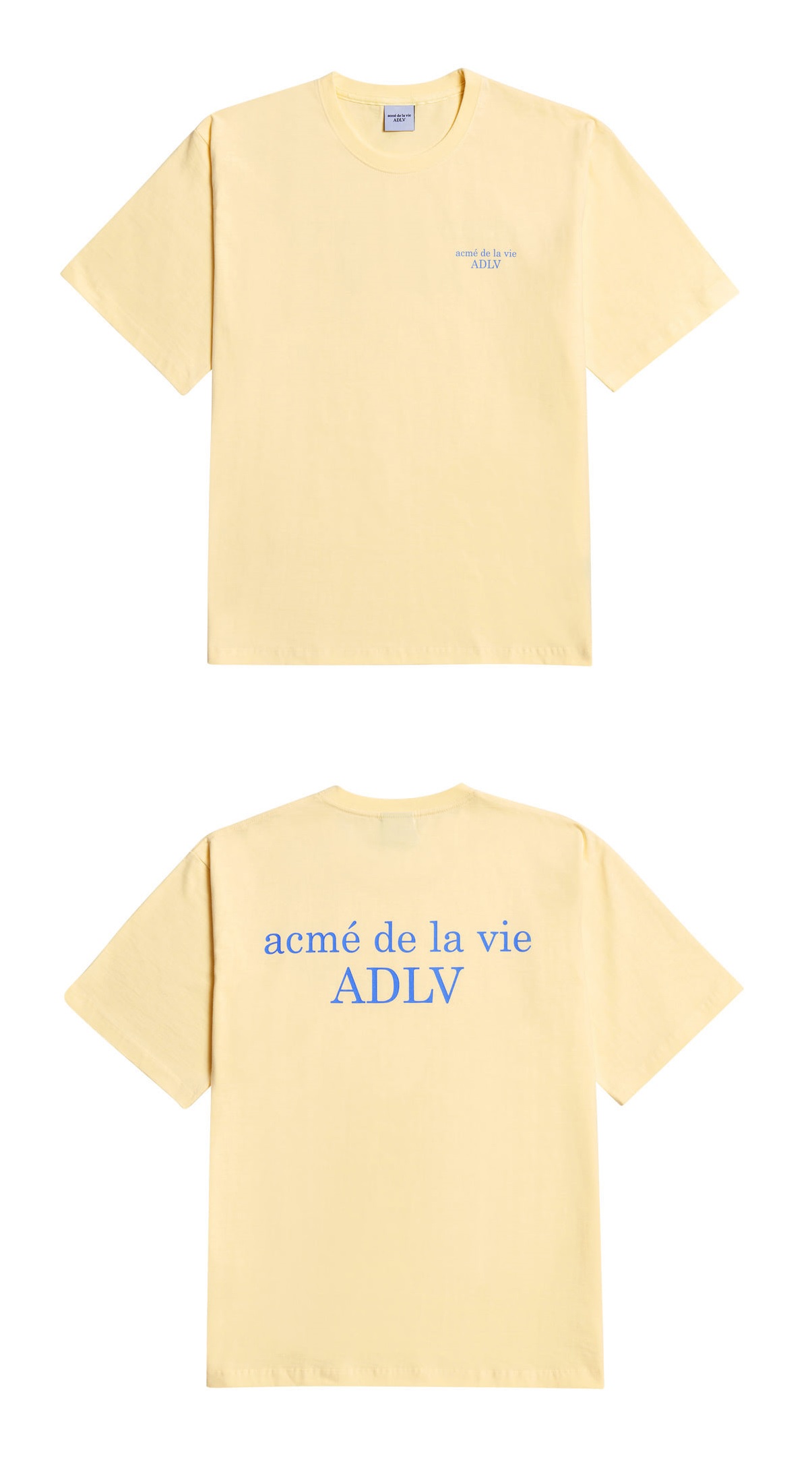 [HCM]Áo thun ngắn tay cổ tròn ADLV Basic Yellow - Vàng