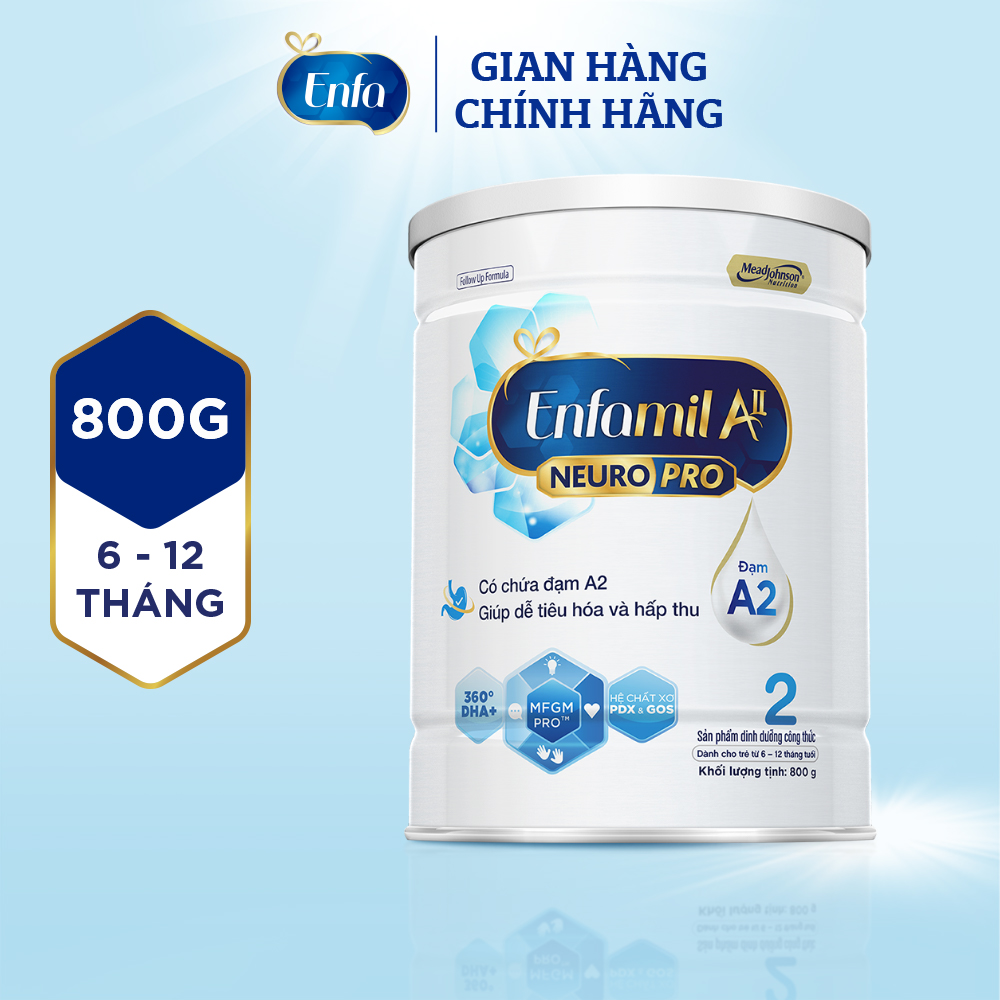 Sữa bột enfamil a2 neuropro 2 cho trẻ từ 6 - 12 tháng tuổi – 800g