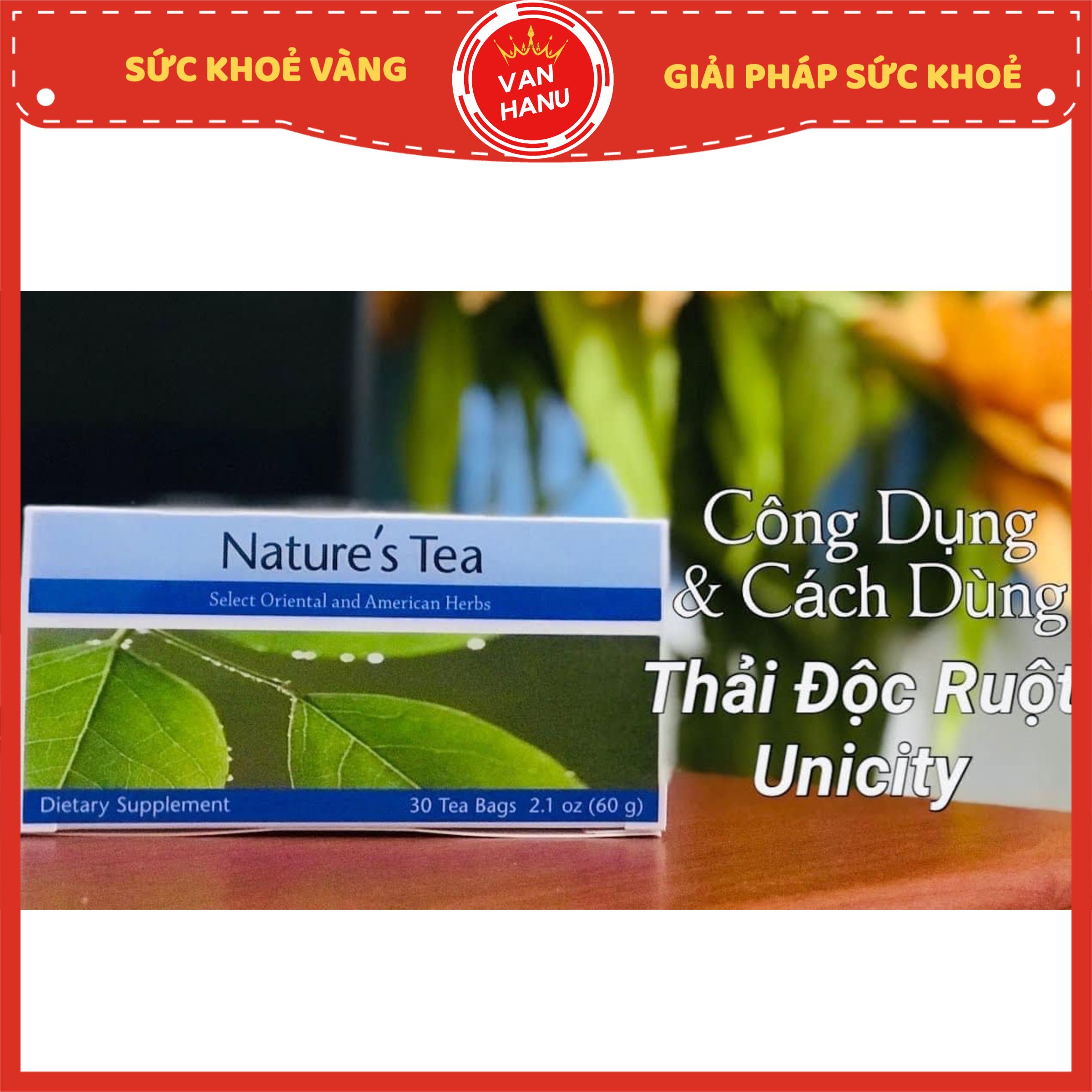 Trà thải độc ruột - nature’s tea - vanhanu - sức khoẻ vàng