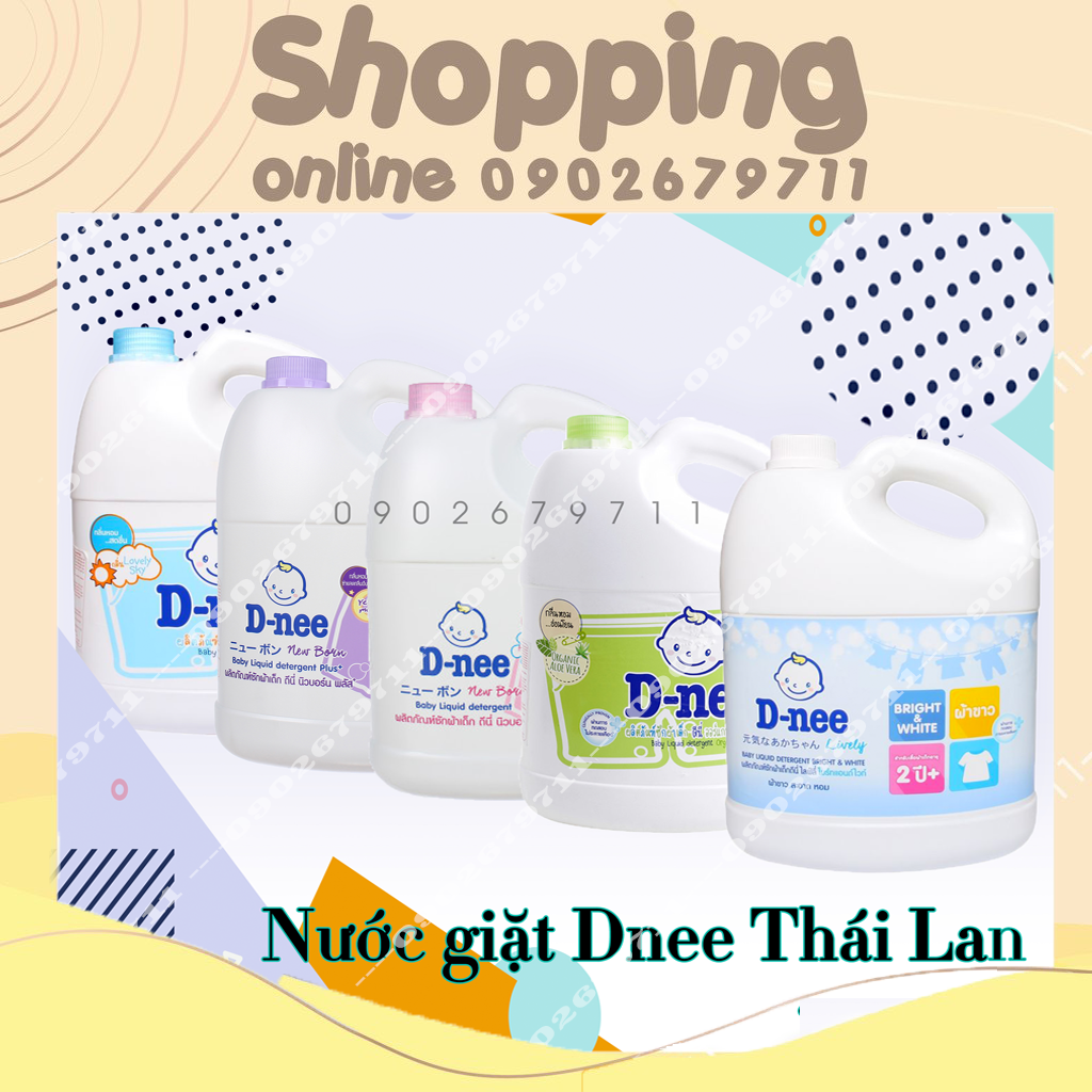 Nước giặt xả Dnee Thái Lan 3000ml Màu Tùy Chọn