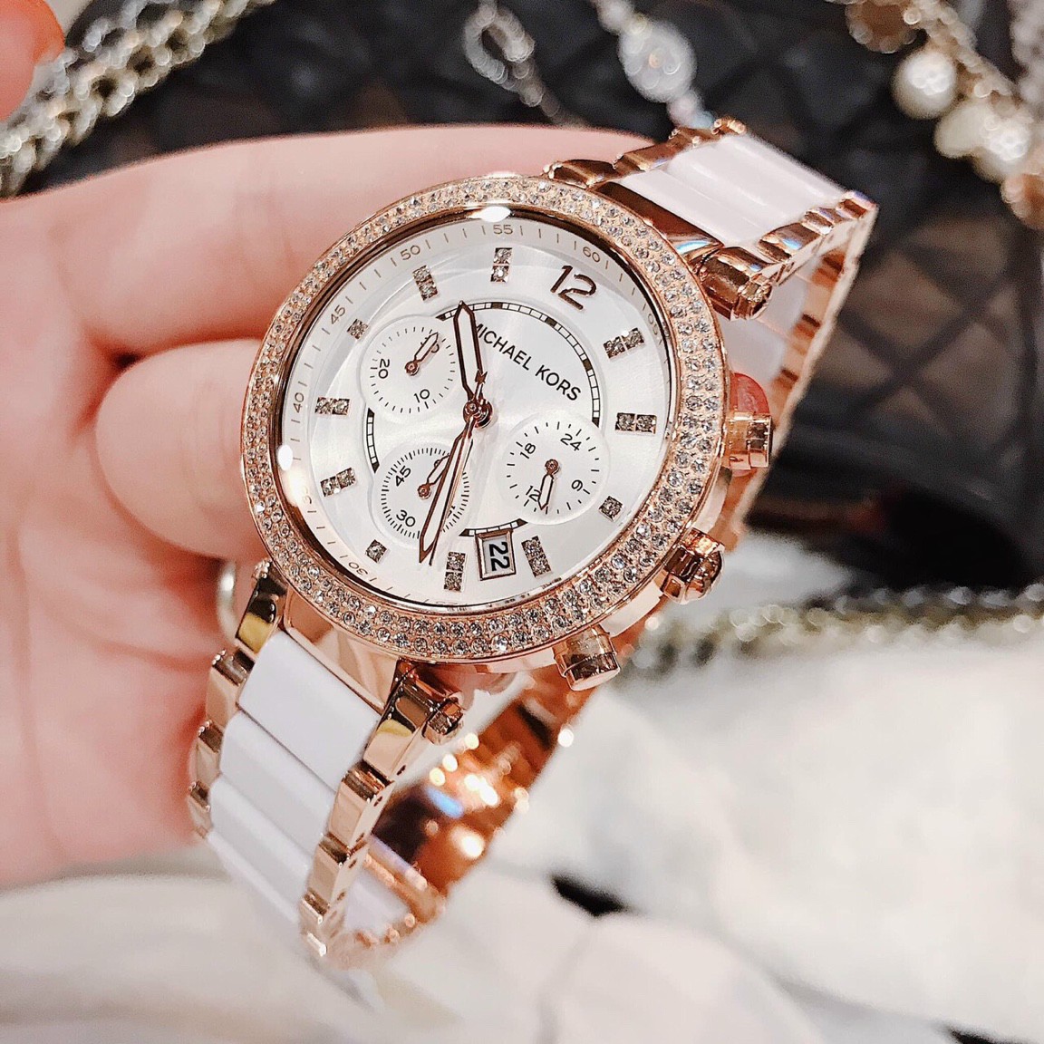 Đồng hồ nữ dây kim loại Michael Kors MK5774 Size 38mm fullbox - Đồng hồ nữ đẹp - Đồng hồ nữ chống nướcĐồng hồ nữ cao cấp