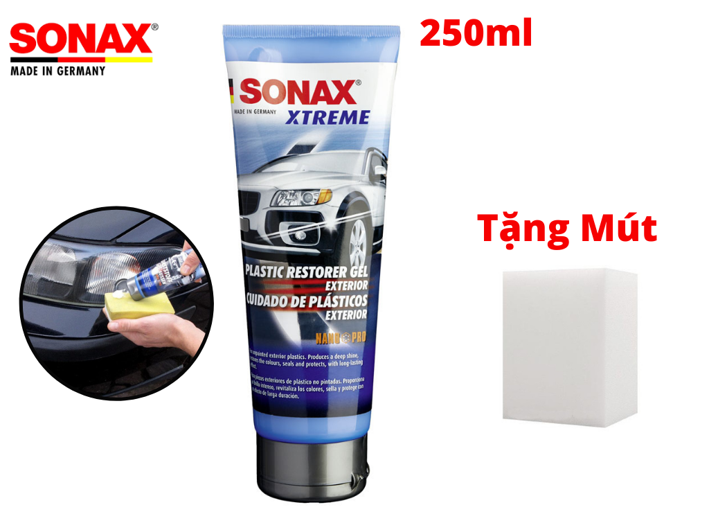 SONAX 210141 Xtreme Exterior Plastic Restorer Gel NanoPro 250ml