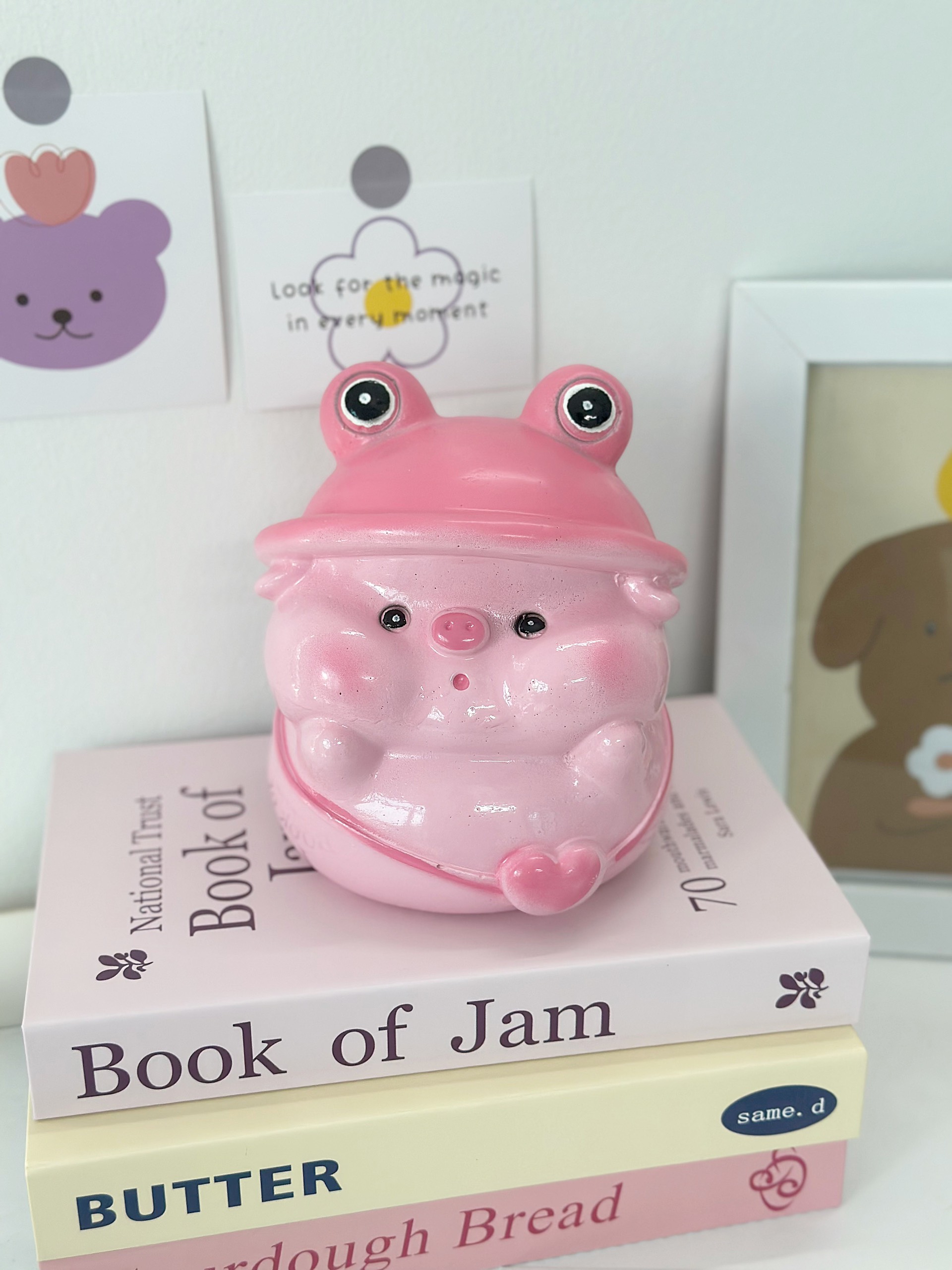 [LỖ TRÒN] Heo đất tiết kiệm Heo đội Mũ Ếch mini cực cute | quà tặng, trang trí, ống tiết kiệm tiền Tiệm Heo Soda