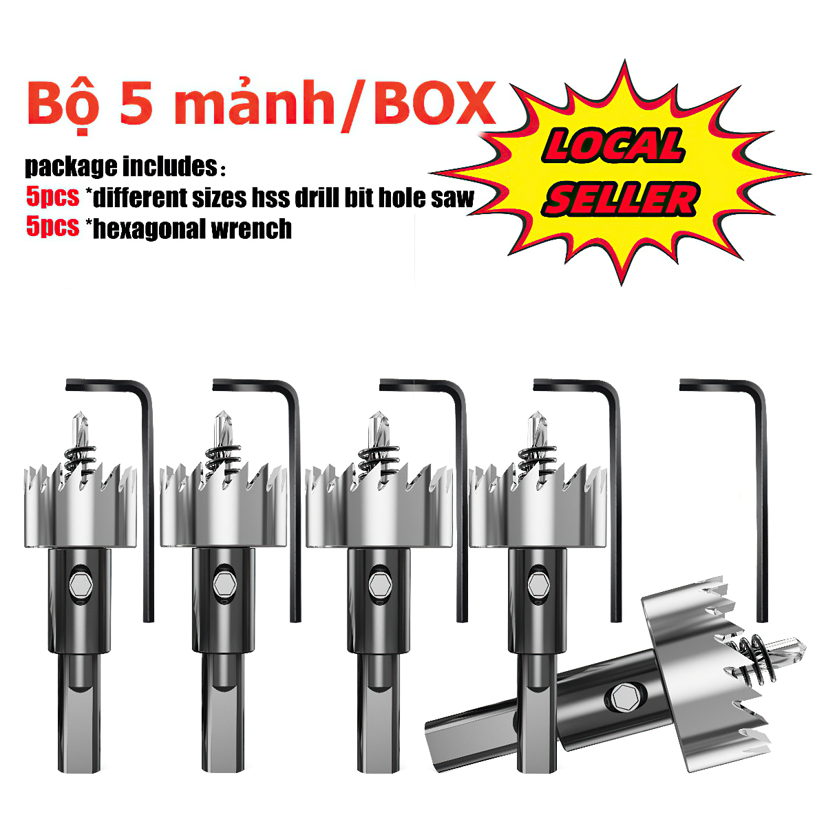 Mũi khoét lỗ tròn đường kính từ 16mm đến 30mm khoét sắt ,hợp kim,tôn ,nhôm