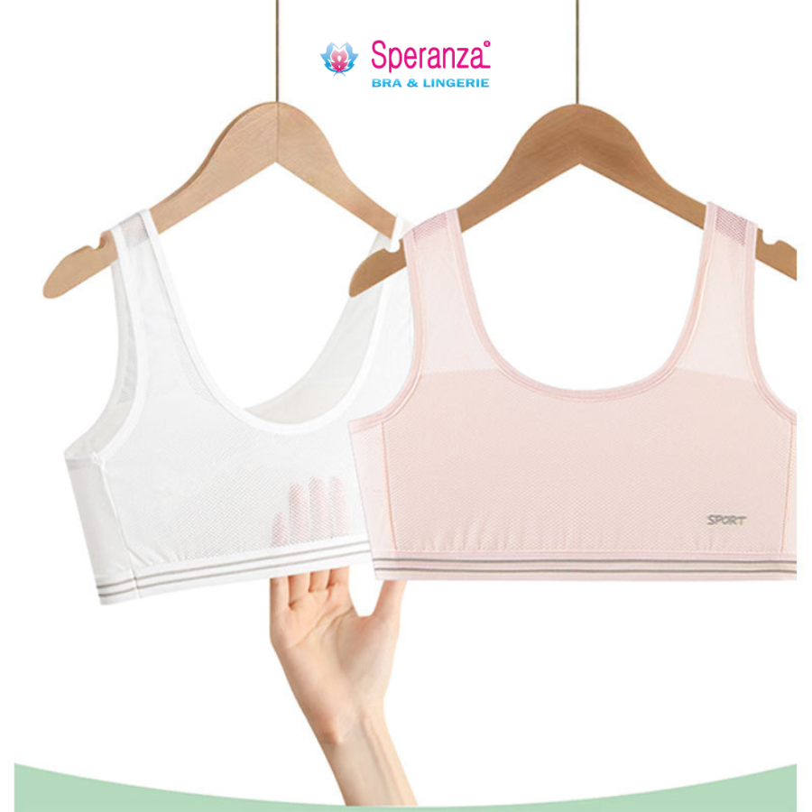 Áo lá nữ sinh speranza - vải cotton mềm mại, thoải mái, thiết kế lưới thoáng mát - spal201sh