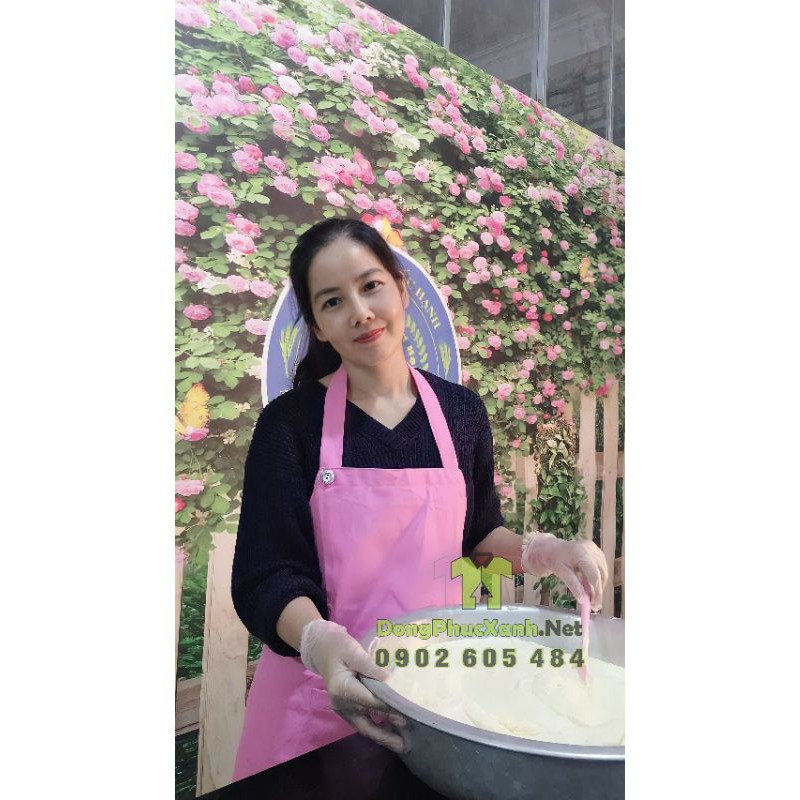 Tạp Dề Spa Mẫu Tạp dề đẹp cho spa Nails Tạp dề màu hồng