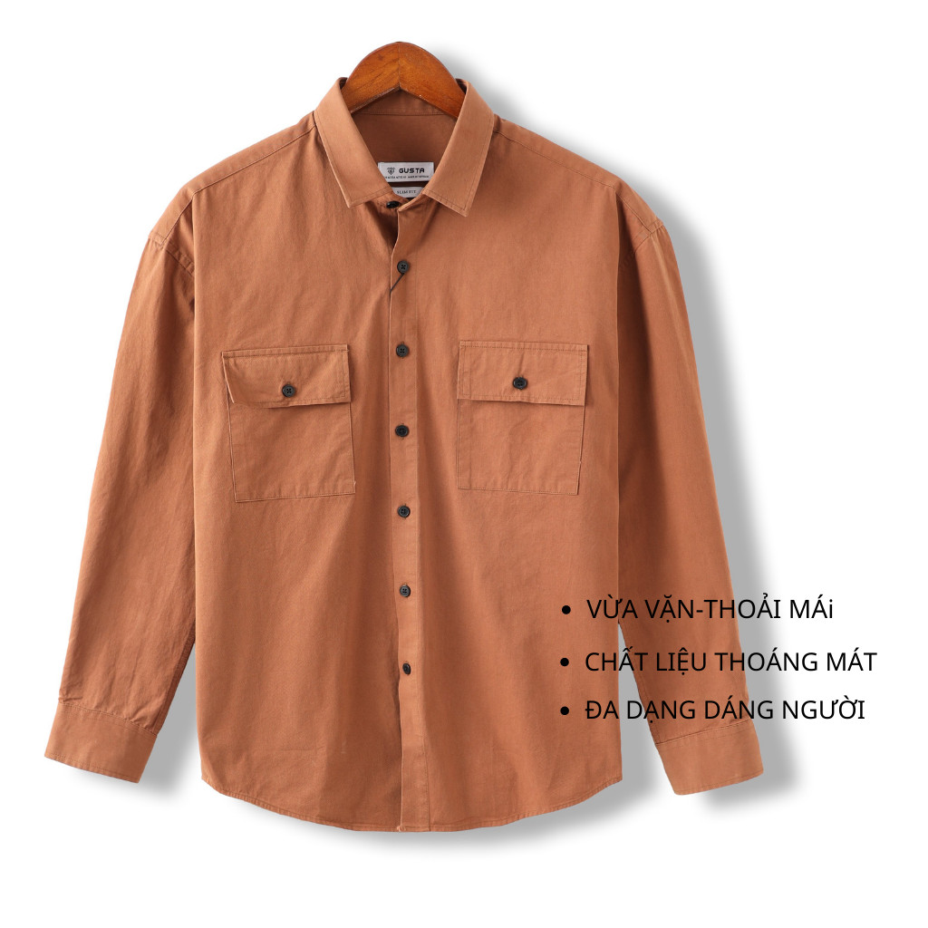 [FOLLOW SHOP GIẢM 20K] [SALE 12/12] Áo khoác nam kaki dài tay cao cấp, áo khoác nam hot 2021 kaki man thiết kế trẻ trung - SMGK11 - GUSTA