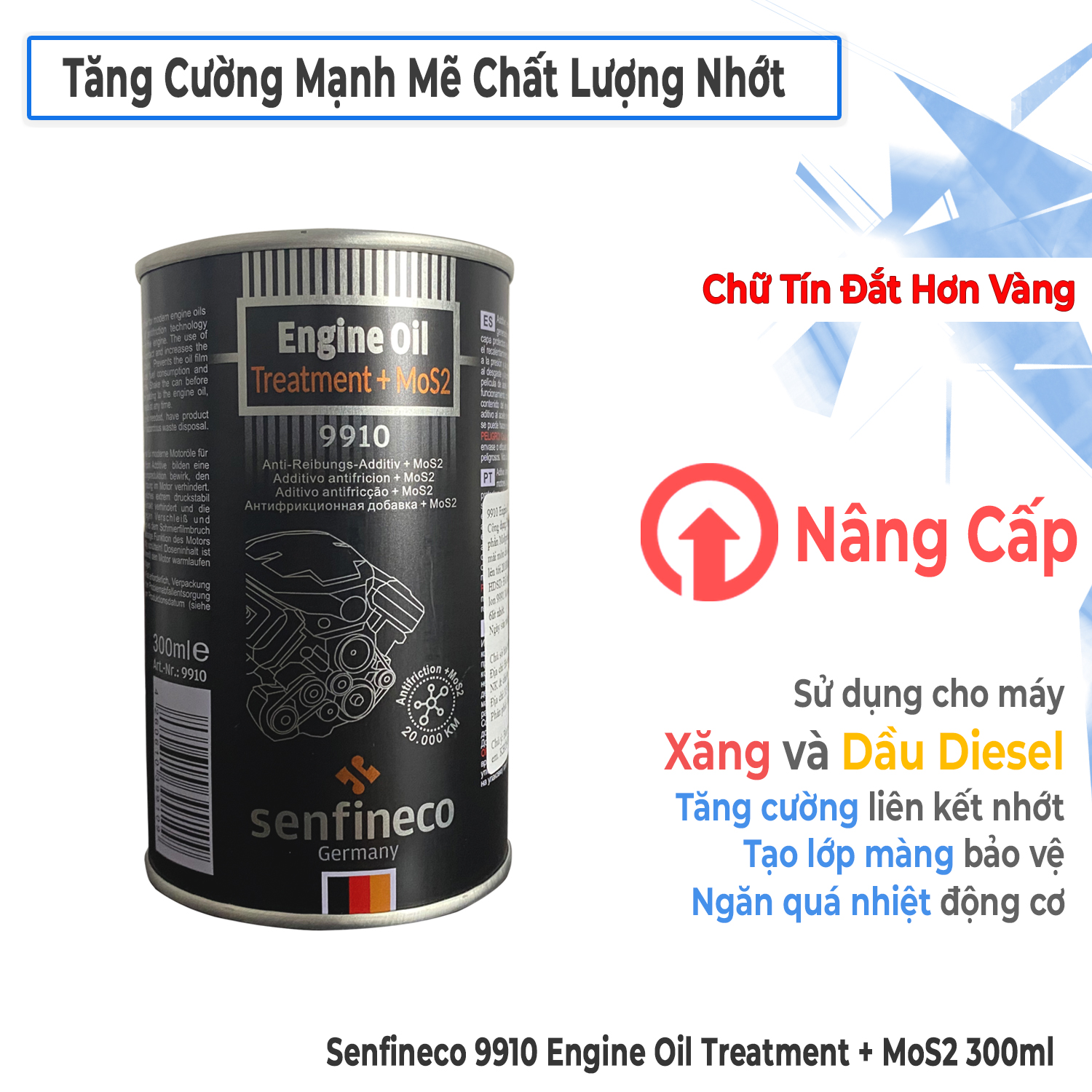 Senfineco 9910 Nâng Cấp Mạnh Mẽ Dầu Nhớt Động Cơ Ô Tô Giá 290,000 Đồng*Miễn phí vận chuyển