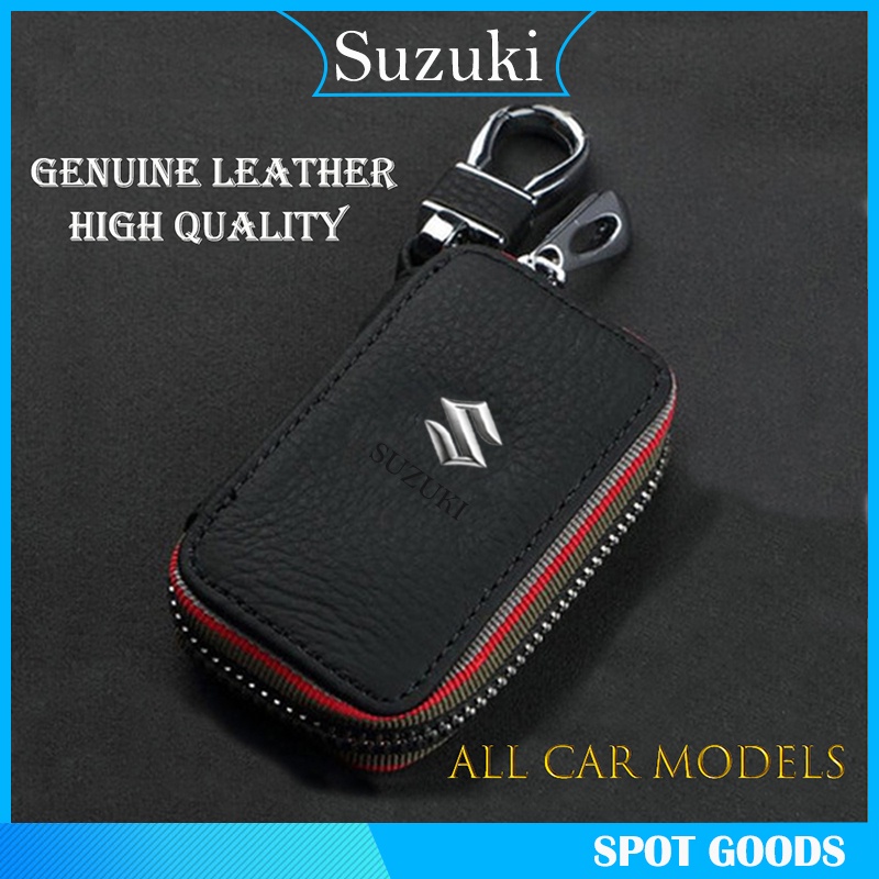 Suzuki móc chìa khóa xe cao cấp móc khóa da túi zipper