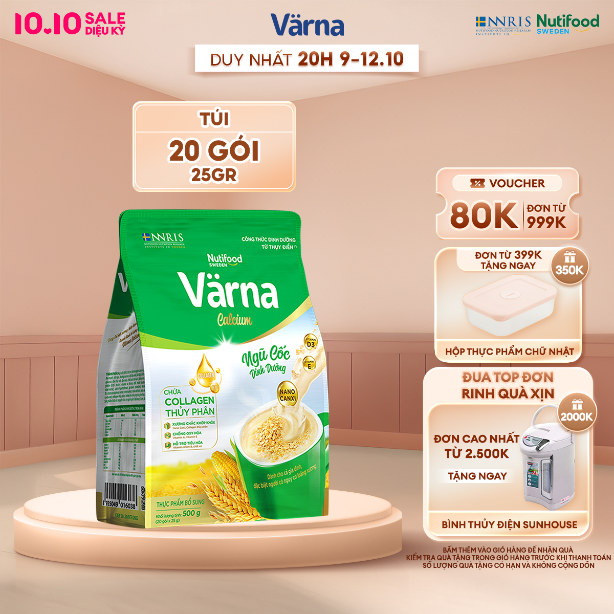 Ngũ cốc dinh dưỡng Varna Calcium - Xương chắc cơ khỏe - Varna