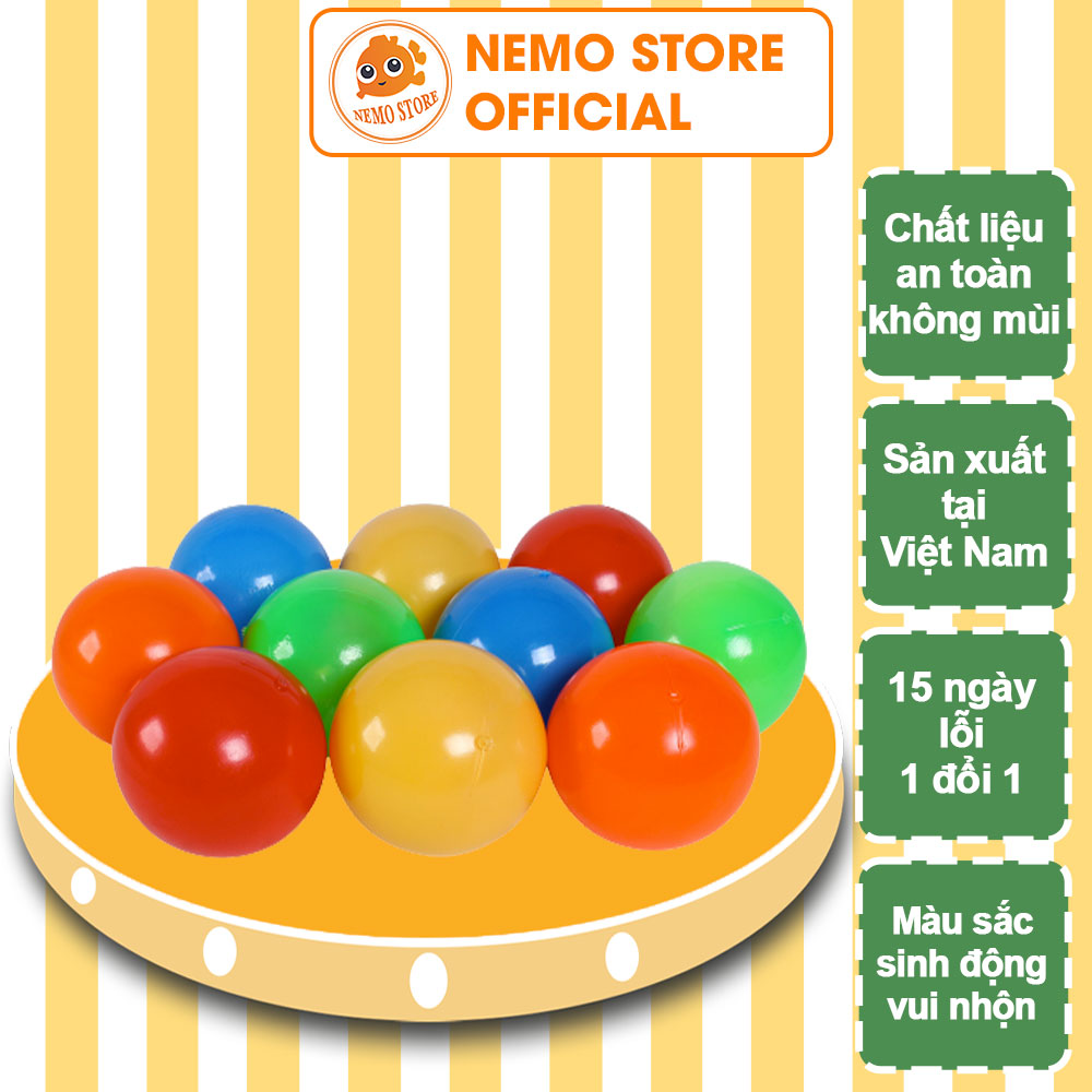 Bóng nhựa cho bé - set 10 quả nhiều màu sắc bn304