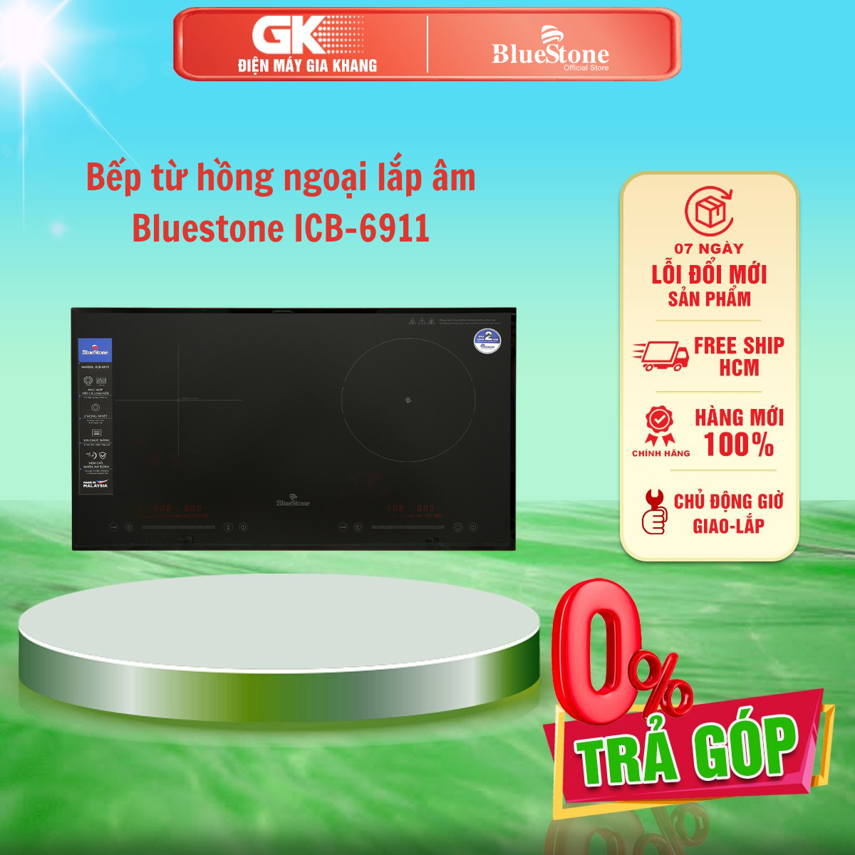 Bếp từ hồng ngoại lắp âm Bluestone ICB-6911