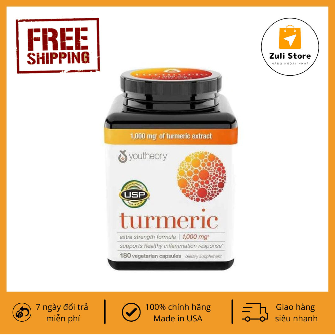 Viên uống tinh chất nghệ Youtheory Turmeric 1000mg 180 viên