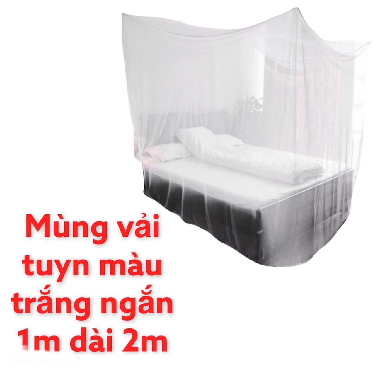 Mùng vải tuyn màu trắng 1m x 2m ( 1 cái )